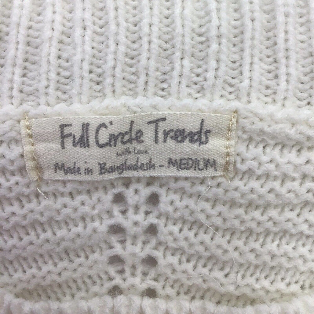 FULL CIRCLE TRENDS Womens Striped Zigzag Sweater Size Medium - Picture 5 of 12
